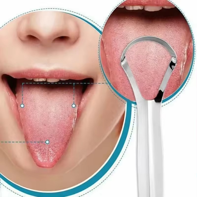Tongue Scraper Metal - 프리미엄 1개입 금속 혀 클리너, 성인