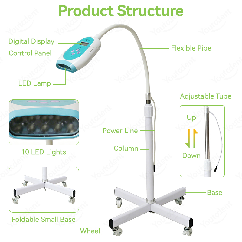 50W 치과용 터치스크린 3색 치아 미백기 냉광 램프  - Teeth Whitening Led 리뷰 및 가격