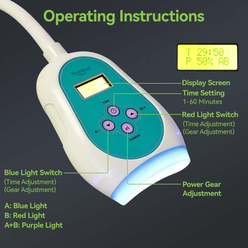 50W 치과용 터치스크린 3색 치아 미백기 냉광 램프  - Teeth Whitening Led 리뷰 및 가격