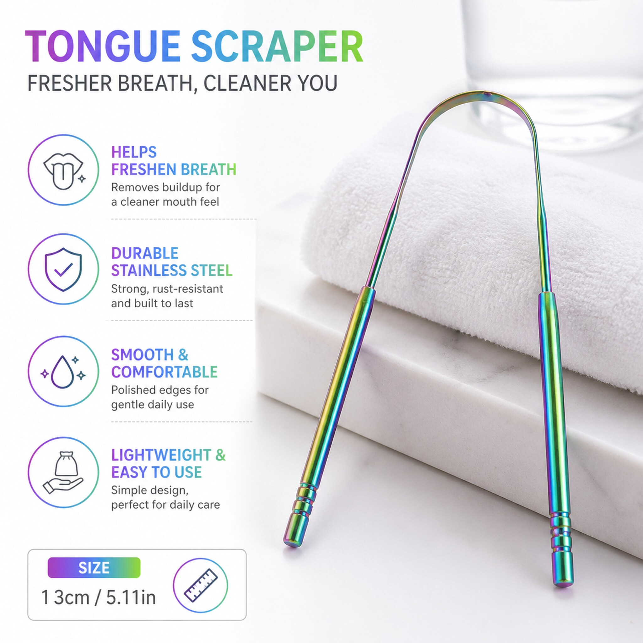금속 혀 클리너 스테인리스 스틸 혀 스크레이퍼, 가정  - Tongue Scraper Metal 리뷰 및 가격