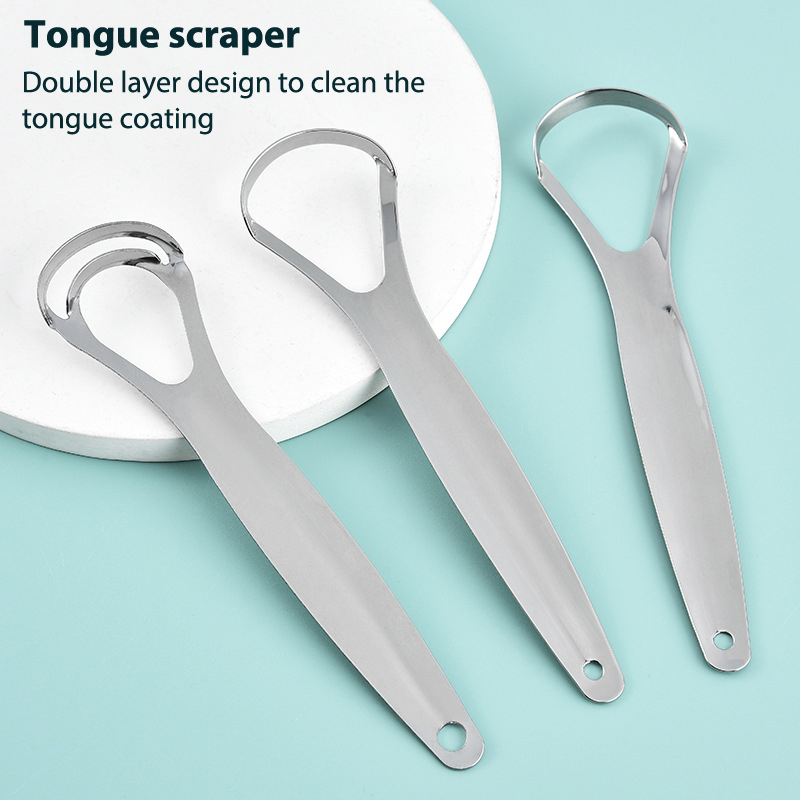 스테인레스 스틸 혀 스크레이퍼 더블 레이어 대형 오프닝 - Tongue Scraper Metal 리뷰 및 가격
